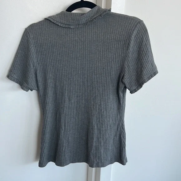 Reformation Margaret Gray Shirt Size M - Picture 8 of 8